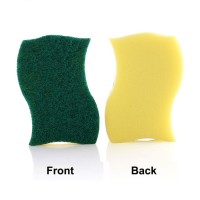 Kitchen Cleaning Dish with Green Scouring Pad Kitchen Brush Sponge Scourer